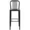 Merrick Lane Santorini 30 Inch Galvanized Steel Indoor/Outdoor Counter Bar Stool With Slatted Back And Powder Coated Finish